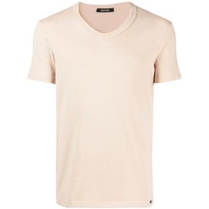Tom Ford, Heren, Tops, Beige, Maat: S Katoen,