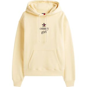 Tommy Jeans, Dames, Sweatshirts & Hoodies, Beige, Maat: XS Katoen,