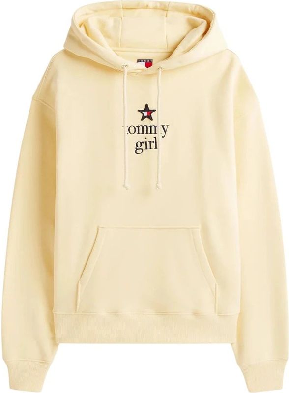 Tommy Jeans, Dames, Sweatshirts & Hoodies, Beige, Maat: XS Katoen,