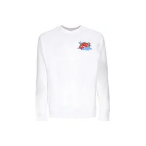 Nike Spirit Fleece Crewneck Sweatshirt Wit , White , Heren , Maat: XL