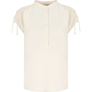 Woolrich, Dames, Blouses & Shirts, Beige, Maat: M Linnen,