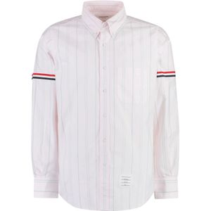 Thom Browne, Heren, Overhemden, Roze, Maat: M Katoen,