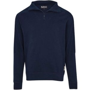 Barbour, Heren, Sweatshirts & Hoodies, Blauw, Maat: L Katoen,