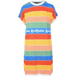 Love Moschino, Dames, Jurken, Veelkleurig, Maat: 2XS Katoen,