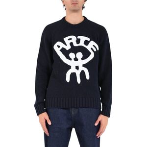 Arte Antwerp, Heren, Truien, Blauw, Maat: M Katoen,