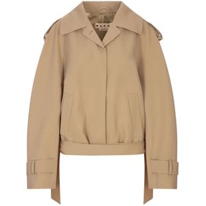 Marni, Dames, Mantels, Bruin, Maat: XS Katoen,