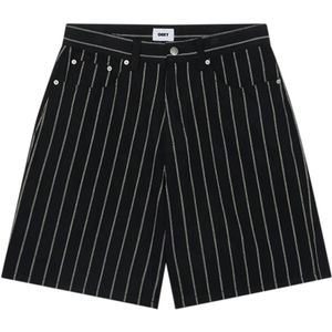 Obey, Heren, Korte broeken, Zwart, Maat: W31 Denim,