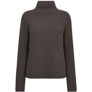 Mos Mosh - Mmthyra Highneck Knit 165750 - Gebreide Trui - Grijs - 100% Wol