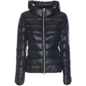 Herno, Dames, Jassen, Blauw, Maat: M Polyamide,