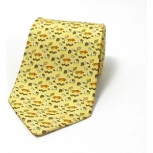 Salvatore Ferragamo Pre-owned, Heren, Pre-owned, Geel, Maat: ONE Size Zijde,