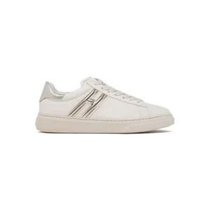 Hogan Witte lage sneakers met metallic afwerking , White , Dames , Maat: 36 1/2 EU