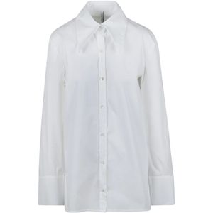 Liviana Conti, Dames, Blouses & Shirts, Wit, Maat: XS Leer,