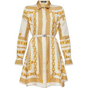 Versace, Dames, Jurken, Geel, Maat: M Zijde,
