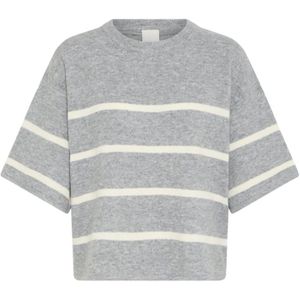 Ichi - Ihdasila Ss - Gebreide Top - Grijs