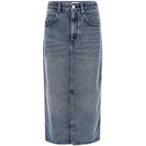 Isabel Marant, Dames, Rokken, Blauw, Maat: 2XS Katoen,