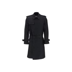 Burberry Single-Breasted Coats , Black , Heren , Maat: L