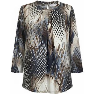 IN Front, Dames, Blouses & Shirts, Veelkleurig, Maat: S Denim,