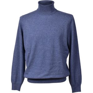 Brunello Cucinelli, Heren, Truien, Blauw, Maat: 2XL Kasjmier,