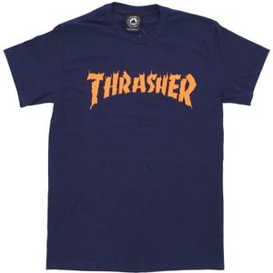 Thrasher, Heren, Tops, Blauw, Maat: L Katoen,