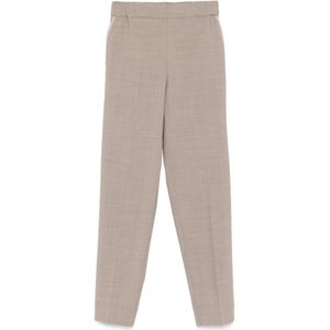 D.Exterior, Dames, Broeken, Bruin, Maat: S Wol,