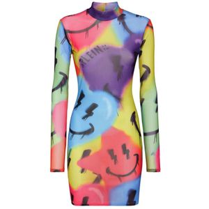 Philipp Plein, Dames, Jurken, Veelkleurig, Maat: S Poliester,