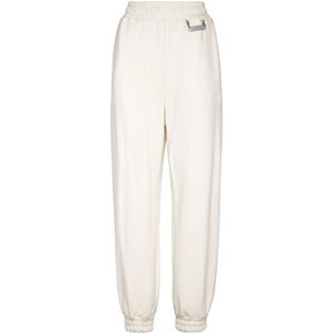 Philipp Plein, Dames, Broeken, Wit, Maat: S Katoen,