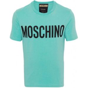 Moschino, Heren, Tops, Blauw, Maat: L Katoen,