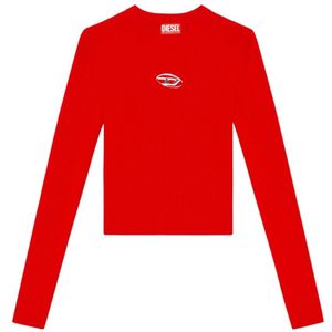 Diesel, Dames, Tops, Rood, Maat: S Viscose,