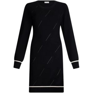 Liu Jo - ECS Abito Maglia - Jurk - Zwart - Viscosemix