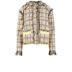 Msgm, Dames, Jassen, Veelkleurig, Maat: XS Tweed,
