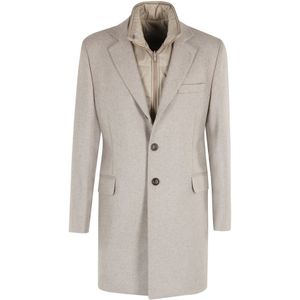 Fay, Heren, Mantels, Beige, Maat: M Wol,