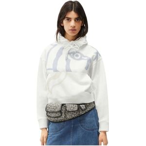 Kenzo, Dames, Sweatshirts & Hoodies, Wit, Maat: L Katoen,