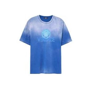 Versace T-Hemden , Blue , Heren , Maat: M