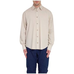 Ten C, Heren, Overhemden, Beige, Maat: M Katoen,