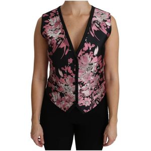 Dolce & Gabbana, Dames, Jassen, Veelkleurig, Maat: 2XS Zijde,
