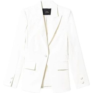 Twinset, Dames, Jassen, Wit, Maat: L Satijn,