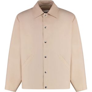 Jil Sander, Heren, Jassen, Beige, Maat: M Katoen,