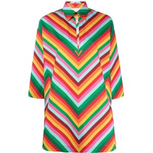 Valentino, Dames, Blouses & Shirts, Veelkleurig, Maat: XS Katoen,