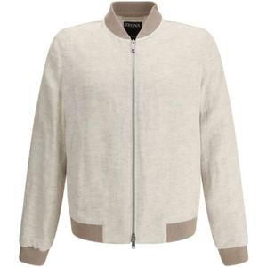 Ermenegildo Zegna, Heren, Jassen, Wit, Maat: S Linnen,