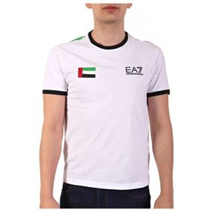 Emporio Armani Ea7, Heren, Tops, Wit, Maat: L Katoen,