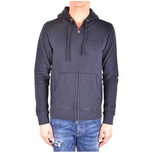 Woolrich, Heren, Sweatshirts & Hoodies, Blauw, Maat: S Katoen,