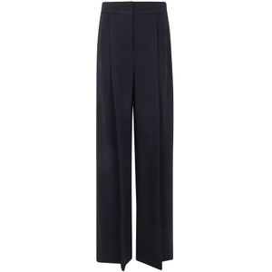 Alberta Ferretti, Dames, Broeken, Zwart, Maat: M