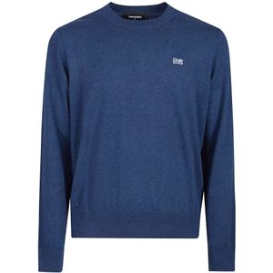 Dsquared2, Heren, Truien, Blauw, Maat: XL Katoen,