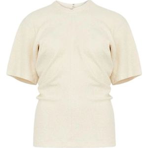 Acne Studios, Dames, Tops, Beige, Maat: S Leer,