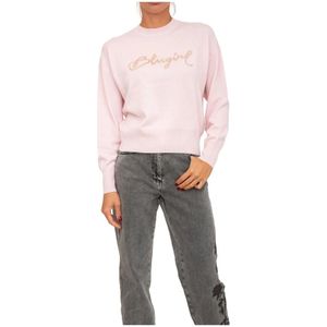 Blugirl, Dames, Truien, Roze, Maat: S Wol,