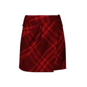 Burberry Short Skirts , Red , Dames , Maat: XS