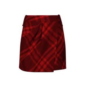 Burberry Short Skirts , Red , Dames , Maat: 2XS