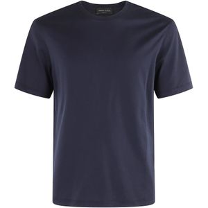 Roberto Collina, Heren, Tops, Blauw, Maat: S Katoen,