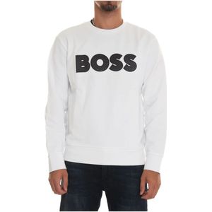 Hugo, Heren, Sweatshirts & Hoodies, Wit, Maat: XL Katoen,