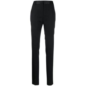 Saint Laurent, Dames, Broeken, Zwart, Maat: M Wol,